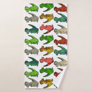 Toalha De Banho Dinossauros coloridos
