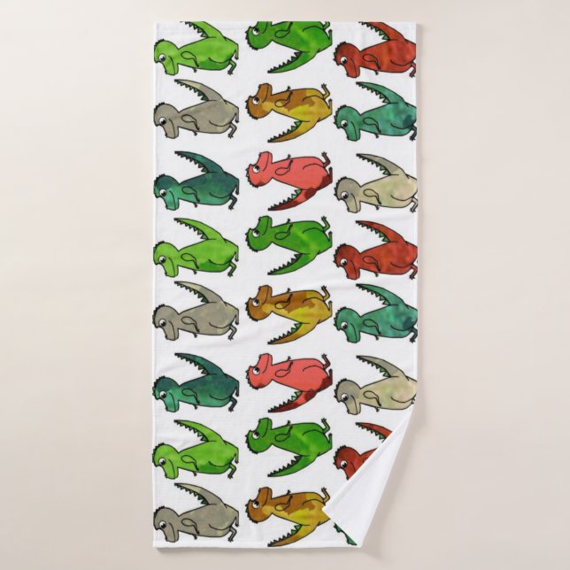 Toalha De Banho Dinossauros Coloridos (Toalha de Banho)