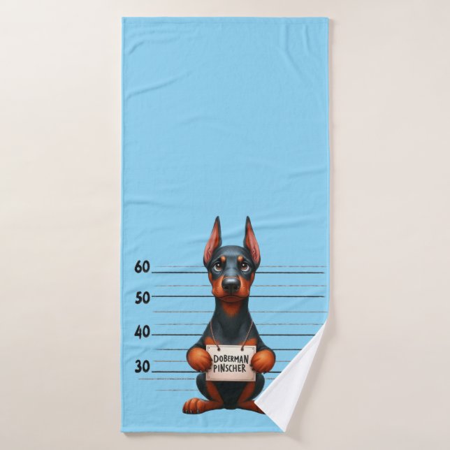 Toalha De Banho Doberman Pincher Travesso (Toalha de Banho)