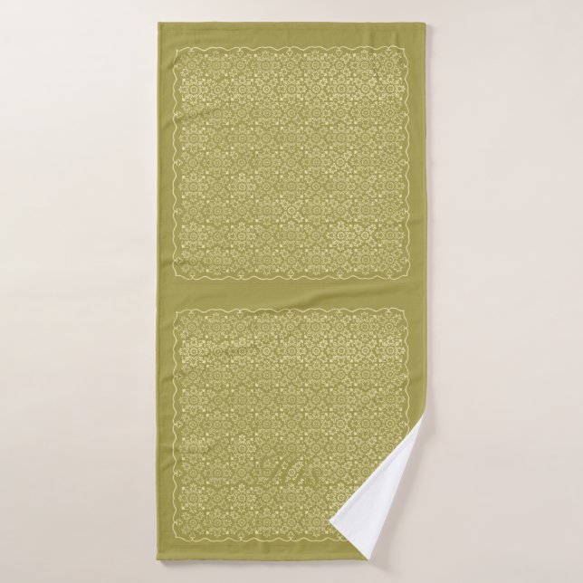Toalha De Banho Dourado quadra seu (Toalha de Banho)