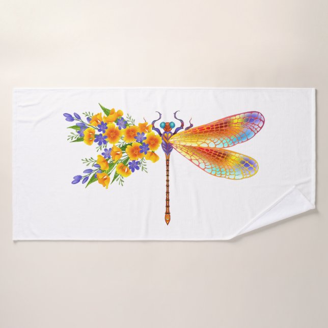 Toalha De Banho Dragonfly Amarelo (Toalha de Banho)