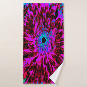 Toalha De Banho Dramson Red, Purple e Black Dahlia