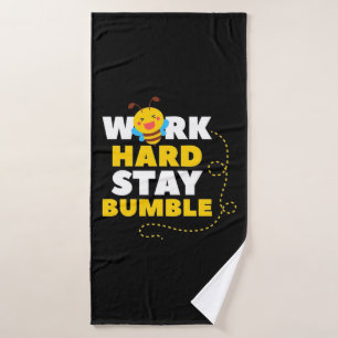 Toalha De Banho Duro De Trabalho De Abelhas Fique Bumble