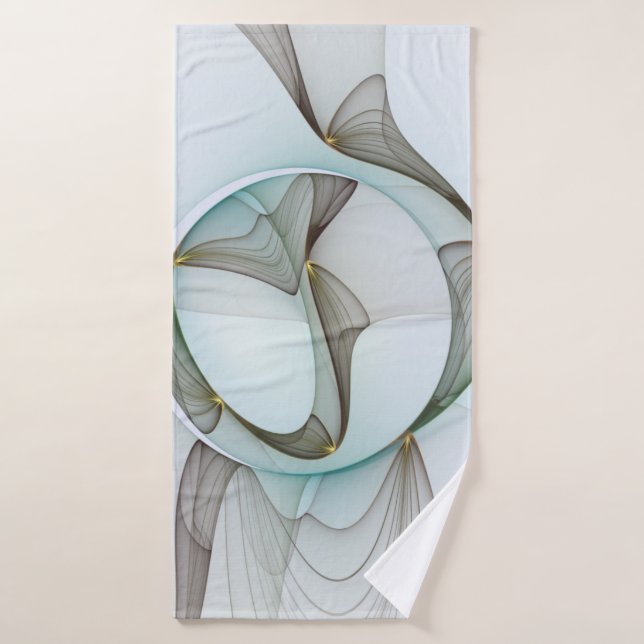 Toalha De Banho Elegância Dourada abstrato Moderna Turquesa Brown (Toalha de Banho)