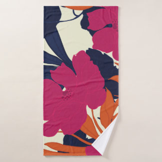 Toalha De Banho elegância floral: padrão abstrato