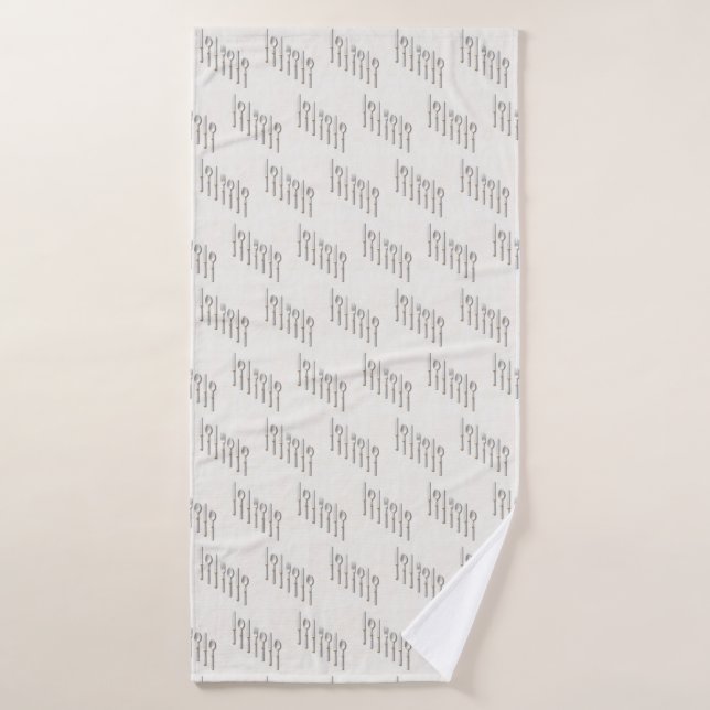 Toalha De Banho Elegant white and gold cutlery arranged diagonally (Toalha de Banho)