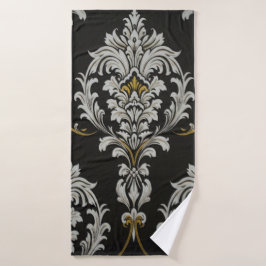 Toalha De Banho Elegante Barroco Damask