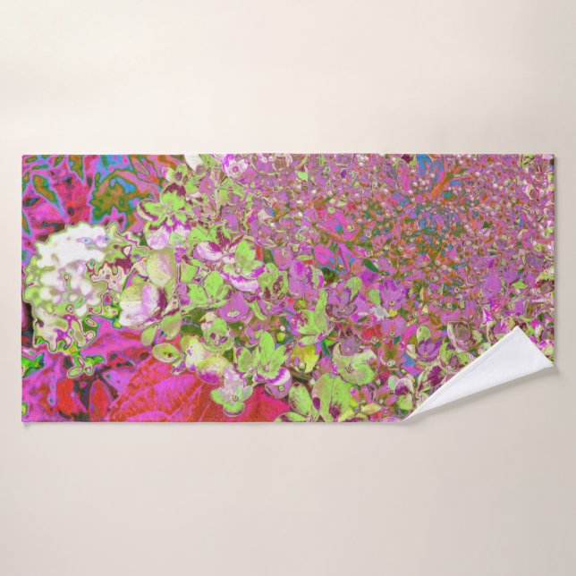 Toalha De Banho Elegante Chartreuse - Hidrópias Verde, Rosa e Azul (Toalha de Banho)