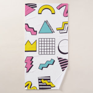 Toalha De Banho Elementos Pop Memphis Design