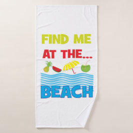 Toalha De Banho Encontre-Me No Oceano Tropical Praia Verão