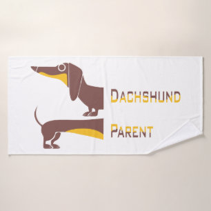 Toalha De Banho Engraçado e fofo dachshund para os pais de cães lo