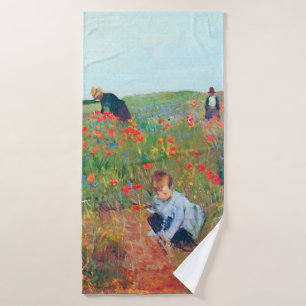 Toalha De Banho Escolhendo Flores num Campo, Mary Cassatt
