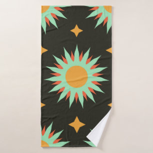 Toalha De Banho Esotérica elegante forma uma arte de padrão contín