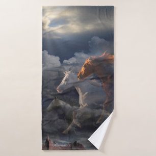 Toalha De Banho Espíritos de Cavalos Selvagens correm até amanhã