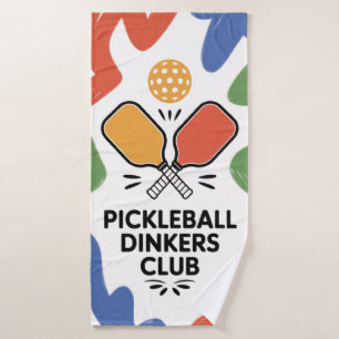 Toalha De Banho Esportes Gráficos de Pickleball Dinkers Club Paddl