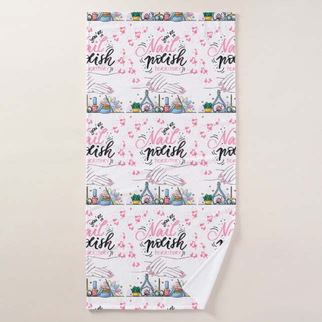 Toalha De Banho estilo decorativo de salão do unhas (Toalha de Banho)