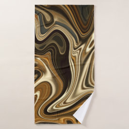 Toalha De Banho Estilo mágico de mármore - castanho quente