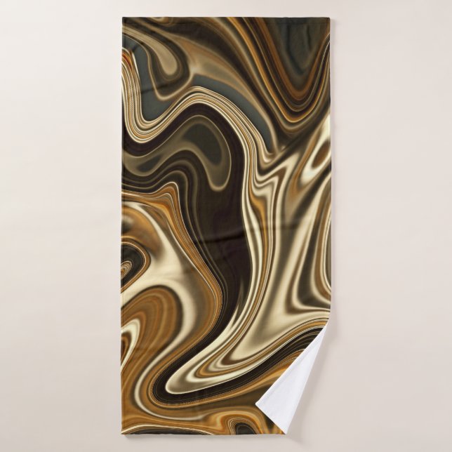 Toalha De Banho Estilo mágico de mármore - castanho quente (Toalha de Banho)