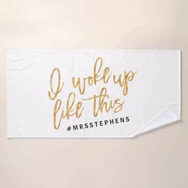 Toalha De Banho Eu acordei como este #MR… (Toalha de Banho)
