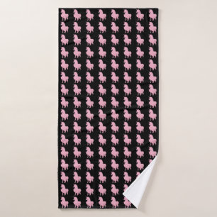 Toalha De Banho Eu acredito no unicórnio rosa invisível.