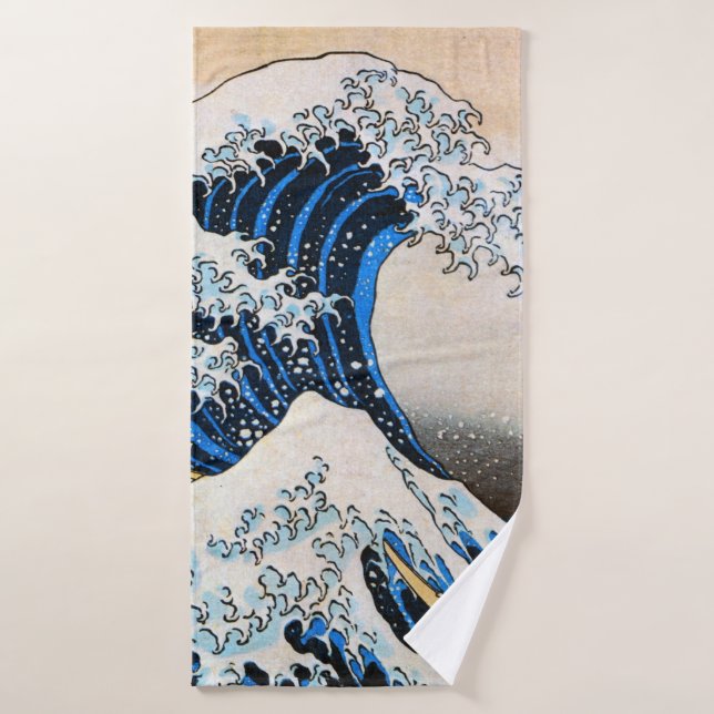 Toalha De Banho Excelente Wave, Hokusai, Ukiyo-e (Toalha de Banho)