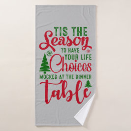 Toalha De Banho Festa de design de Natal