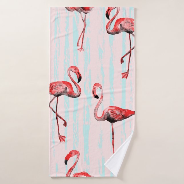 Toalha De Banho Flamingo sem soldadura (Toalha de Banho)