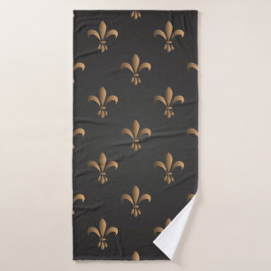 Toalha De Banho Fleur de lis, vintage,elegante,chic.classy,padrão