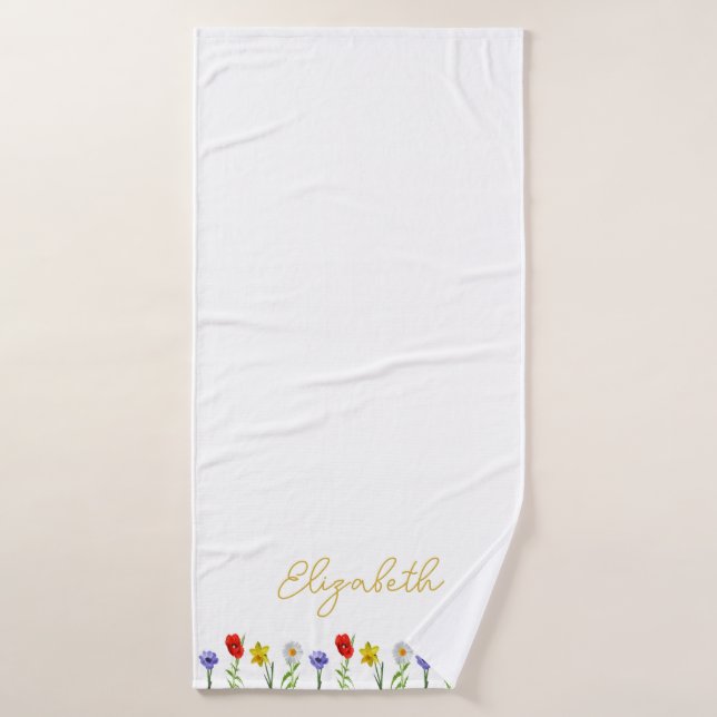 Toalha De Banho Flor selvagem (Toalha de Banho)