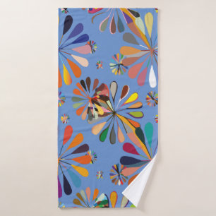 Toalha De Banho Flores de cor múltipla