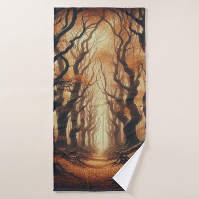 Toalha De Banho Florestas de outono gótico (Toalha de Banho)