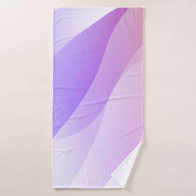 Toalha De Banho Forma de Onda Geométrica abstrato com Gradient Sof (Toalha de Banho)