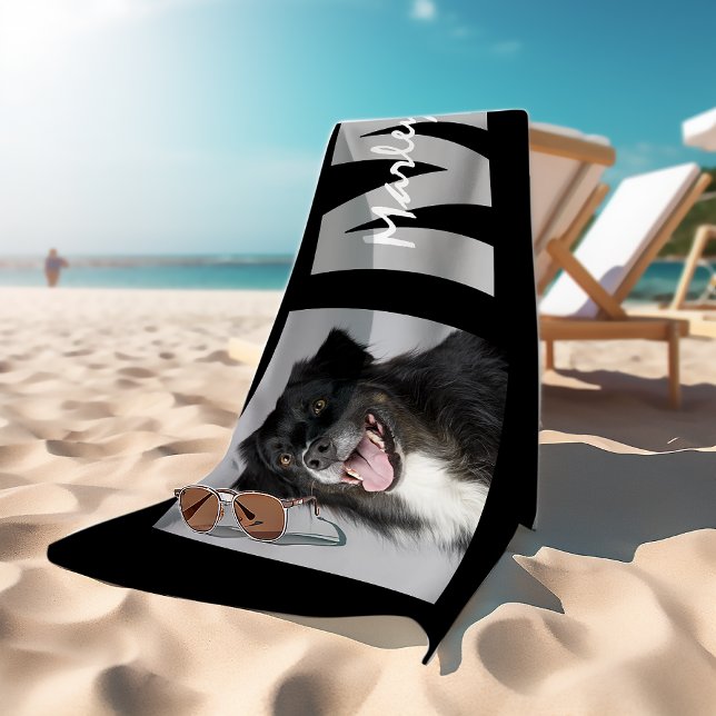 Toalha De Banho Foto personalizada do Memorial Pet (Criador carregado)