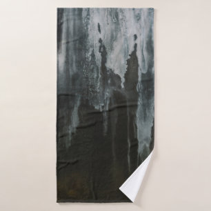 Toalha De Banho Fotografia macro da formação de gelo