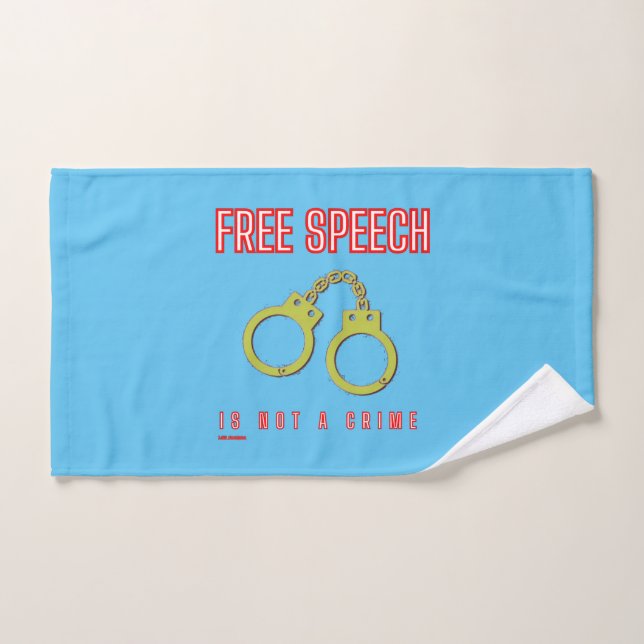 toalha de banho "FREE SPEECH NÃO É UM CRIME" (Toalha de mão)