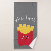 Fritas Francesas Cute Kawaii com Nome Personalizad