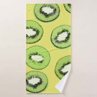 Toalha De Banho Fruta de Kiwi sem problemas, fundo com kiwi
