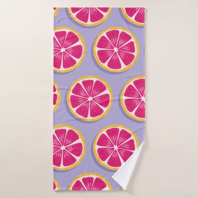 Toalha De Banho Fruta sem soldadura, fatias de toranja com sha (Toalha de Banho)