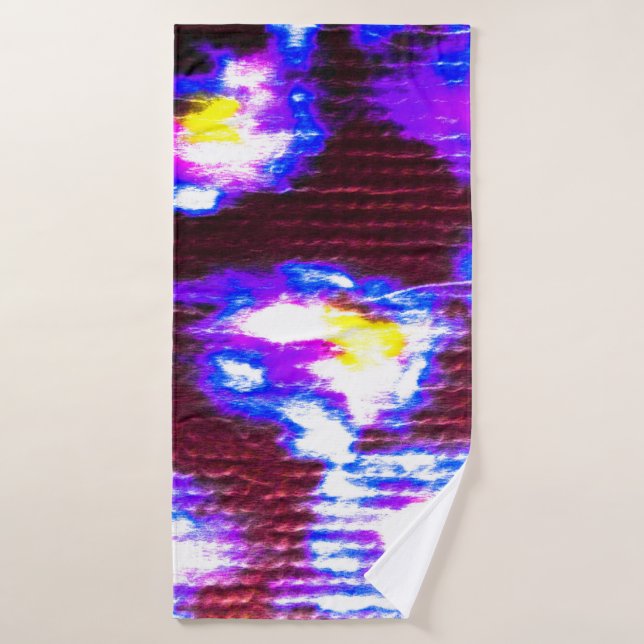 Toalha De Banho Fundo Animal. Padrão de Arte Suja. Clo artesanal (Toalha de Banho)