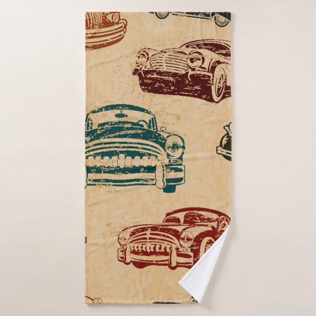 Toalha De Banho Fundo de carro vintage perfeito. (Toalha de Banho)