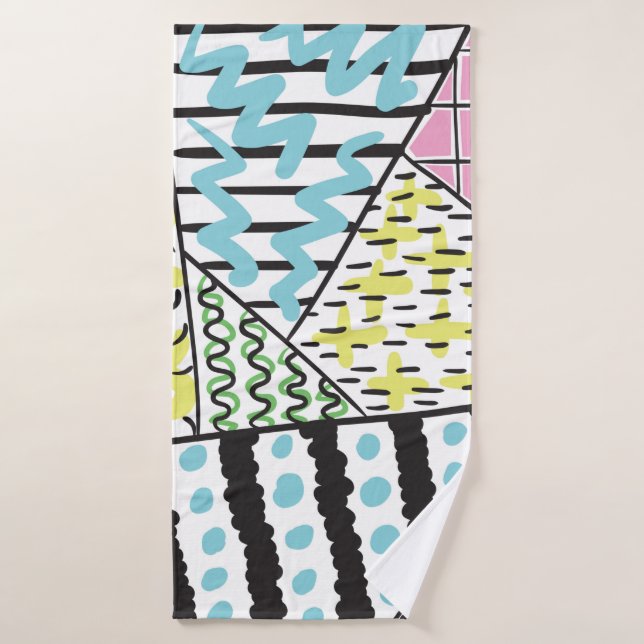Toalha De Banho fundo desenhado em abstrato 3 (Toalha de Banho)