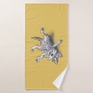 Toalha De Banho Funny Rolling Schnauzer Towel