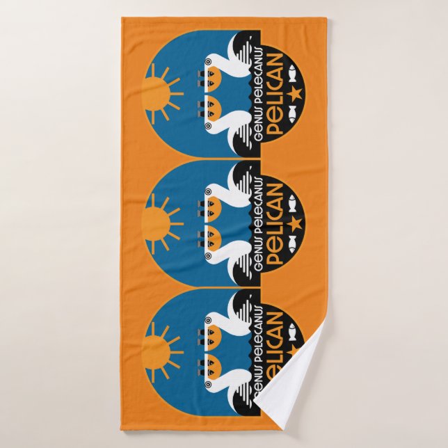 Toalha De Banho Genus Pelecanus Bird Art (Toalha de Banho)