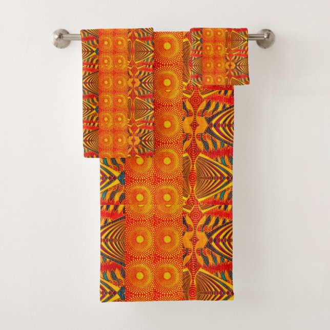 Toalha de Banho Geométrica Multicolorida AfroUrban (Insitu)