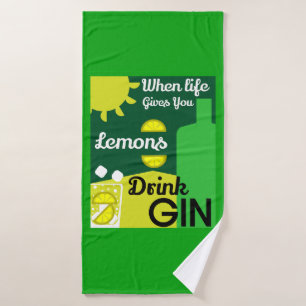 Toalha De Banho Gin Drinkers Love Gin Casa Decor BARES