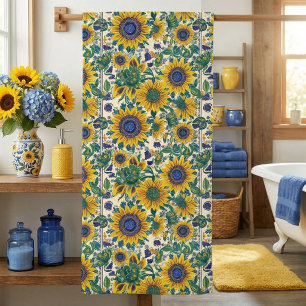 Toalha De Banho Girassóis arte popular ucraniana