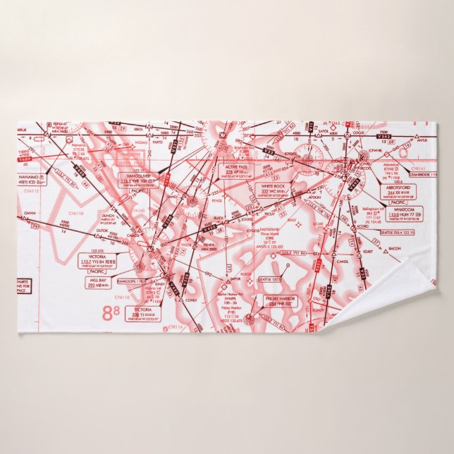 Toalha De Banho Gráfico de Aviação (Toalha de Banho)