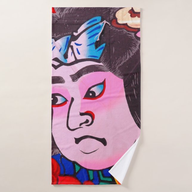 Toalha De Banho Gráfico de Kiteart Tradicional Japonês,pipa,samur (Toalha de Banho)