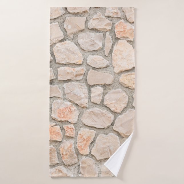 Toalha De Banho Gray stone wall background. stone, texture, wall,  (Toalha de Banho)