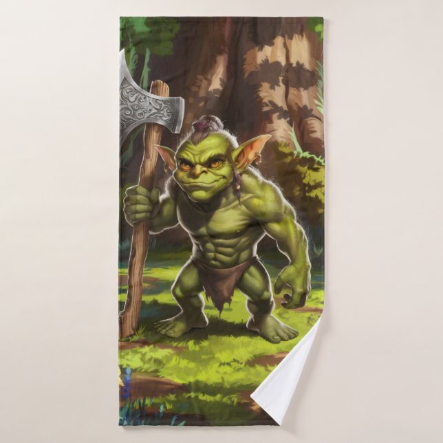 Toalha De Banho Guardião goblin da floresta. (Toalha de Banho)